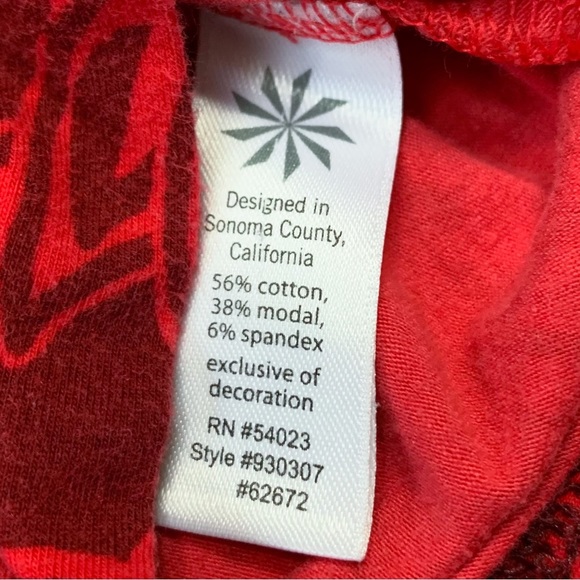 ATHLETA red cowl neck tunic length burnout top, women’s S. - Picture 7 of 8